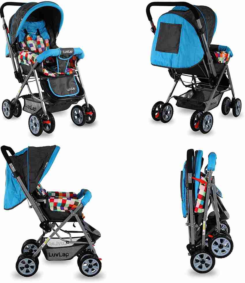 LuvLap Sunshine Stroller Pram Easy Fold for Newborn Baby Kids 0 3 Years Blue Stroller Buy Stroller in India Flipkart