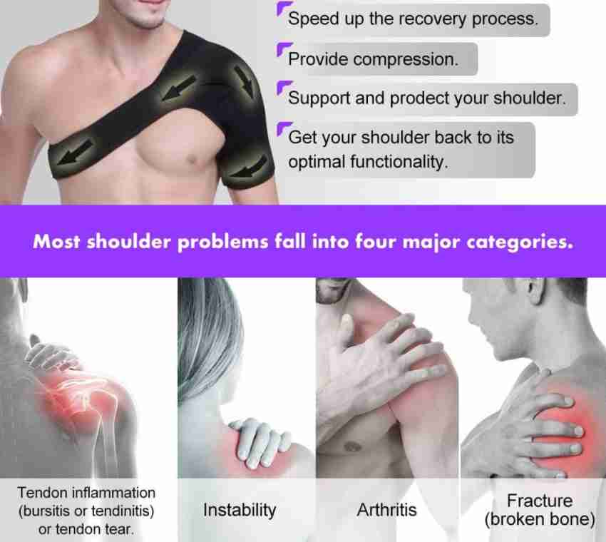 Shoulder Stability Brace - Injury Recovery Compression Support Sleeve - for  Rotator Cuff Injuries, Arthritis, Sprain, Dislocation, Joint Pain Relief