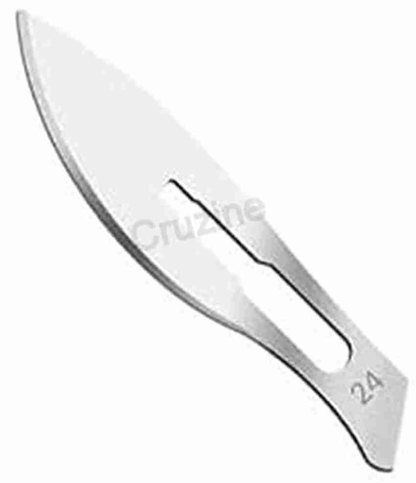 Cruzine Carbon Steel Surgical Scalpel Blades Size 24 Surgical