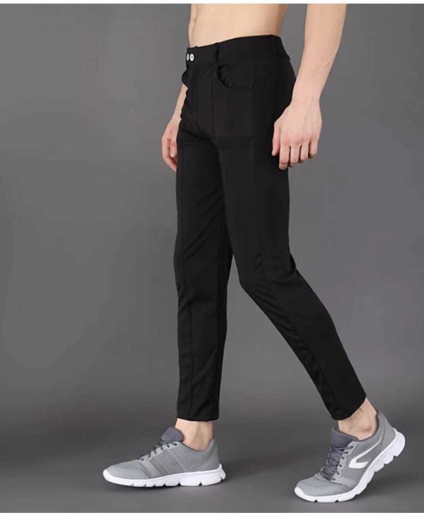 Athlisis sweatpantsmenactivewear  Buy Athlisis Men Black Solid Slim Fit Track  Pants Online  Nykaa Fashion