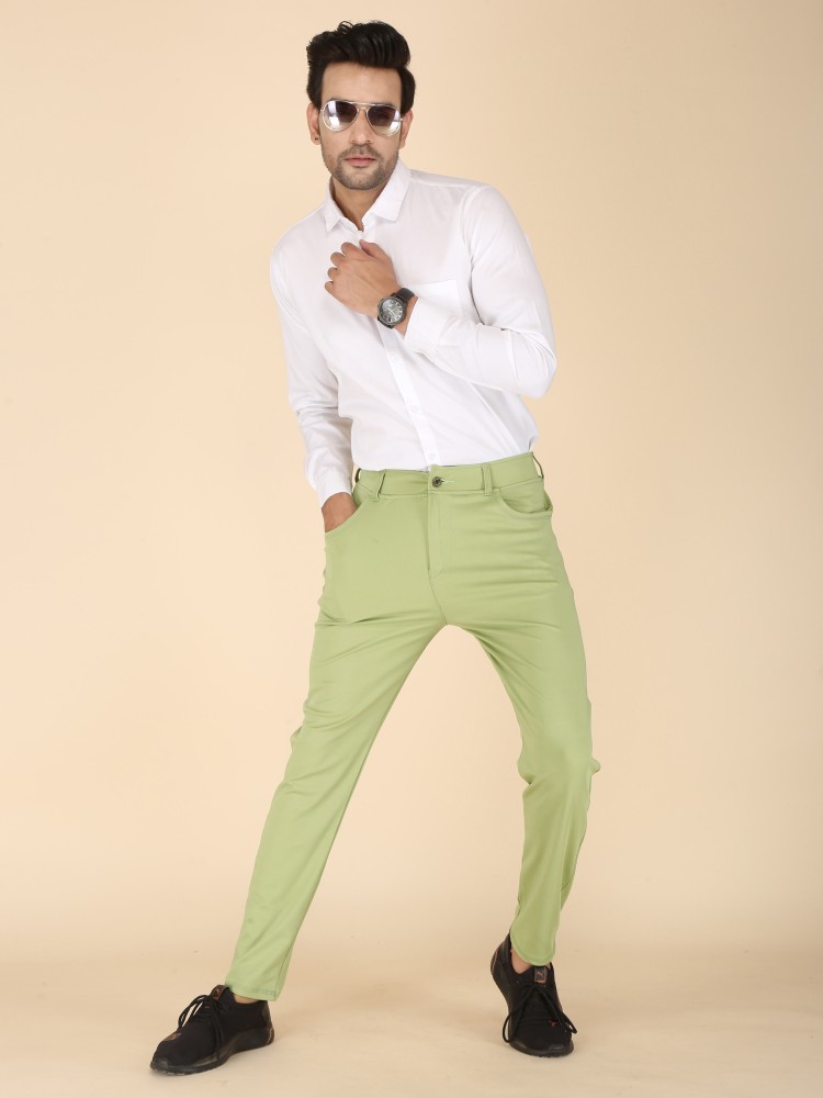 Light Green Mens Trousers - Buy Light Green Mens Trousers Online at Best  Prices In India | Flipkart.com