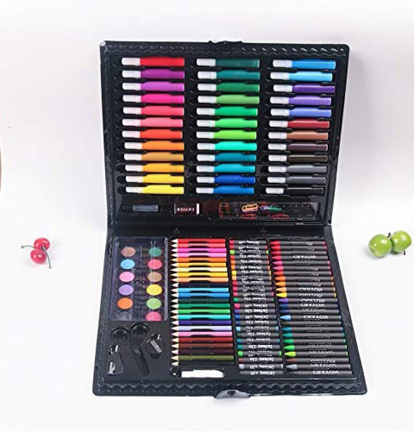 Cool Bank 145 Piece Deluxe Art Creativity Set with 2 x 50 Page Drawing Pad,  Art