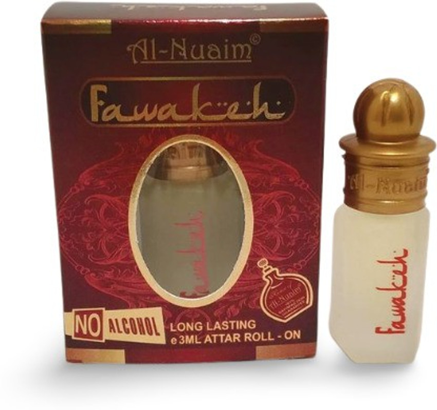 Al Nuaim Brand 100 Original Fawakeh 3Ml Great Fragrance Long Lasting Unisex Floral Attar