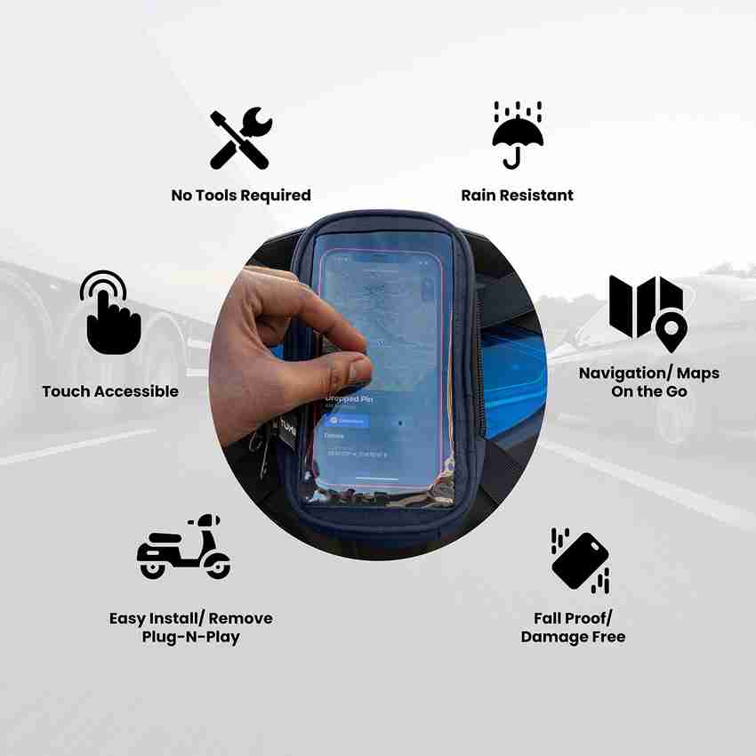Yumin Mobile Holder Pouch Bag For Activa Jupiter All Scooter