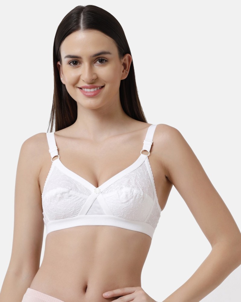 Buy Rupa Double Layered Non-Wired Full Coverage Bra - White at Rs.263  online