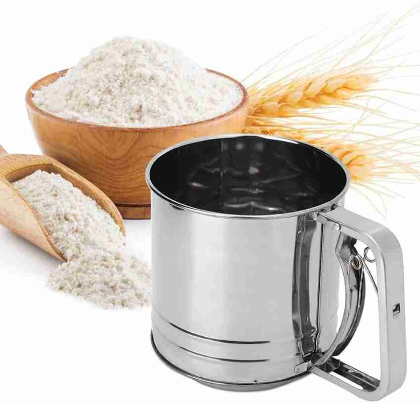  Flour Sifter, Baking Sifter Cup, Sifter for Baking, Flour Sieve  with 24 Fine Mesh, Stainless Steel Handheld Baking Sieve Cup for Sugar,  Flour, Coffee Powder: Home & Kitchen