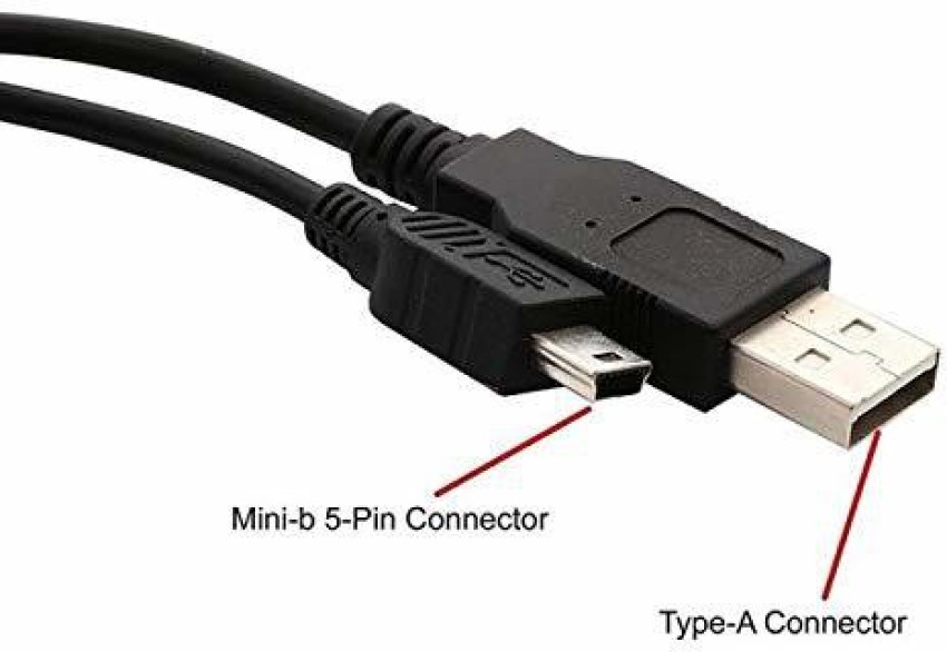 TECHGEAR Power Cord 1.5 m Dual USB 2.0 Type A to USB Mini 5-Pin Type B x1 Y  Shape Data & Power Cable - TECHGEAR 