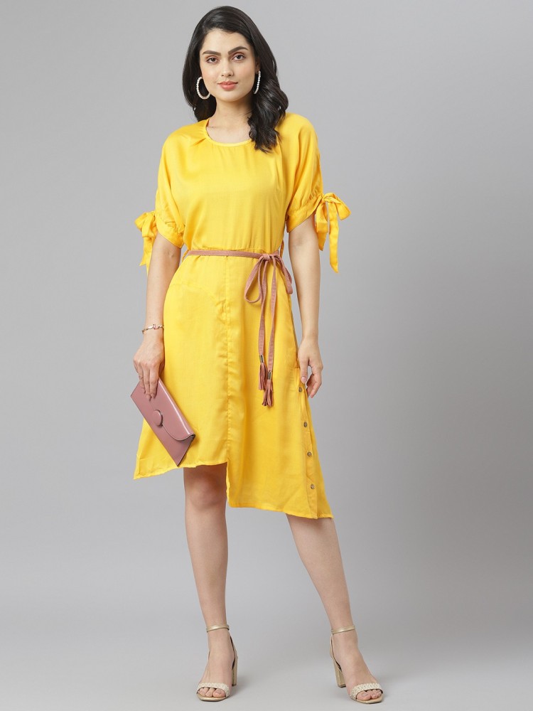 Yellow best sale simple dress