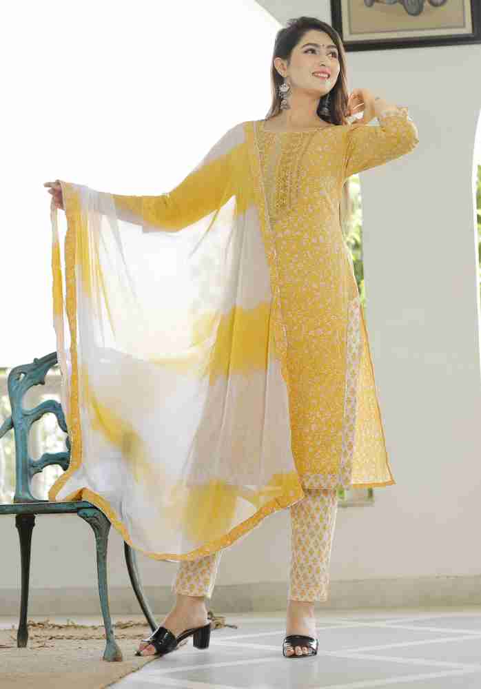 Radhe Fashion Women Kurta Pant Dupatta Set - Buy Radhe Fashion Women Kurta  Pant Dupatta Set Online at Best Prices in India