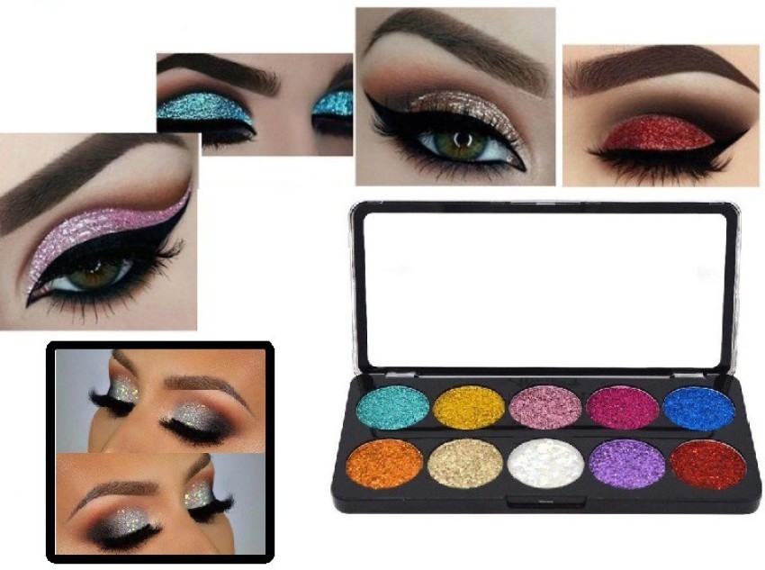 KAIASHA 10 color highly sparkle makeup glitter eyeshadow 10 g - Price in  India, Buy KAIASHA 10 color highly sparkle makeup glitter eyeshadow 10 g  Online In India, Reviews, Ratings & Features