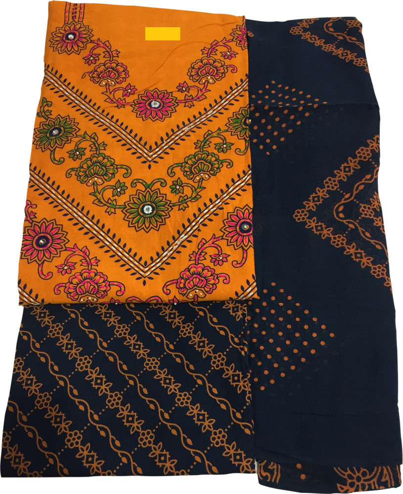 BKRKJ Pure Cotton Embroidered Salwar Suit Material Price in India
