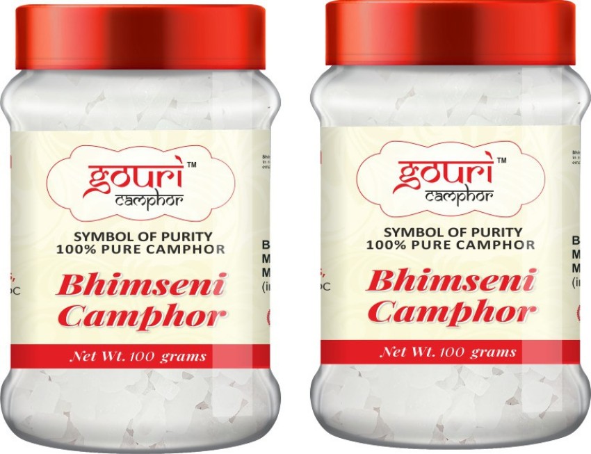 GOURI CAMPHOR Bhimseni Camphor Tablets 100 gm for pooja,meditation, peace  of mind (pack of 2) Price in India - Buy GOURI CAMPHOR Bhimseni Camphor  Tablets 100 gm for pooja,meditation, peace of mind (pack of 2) online at