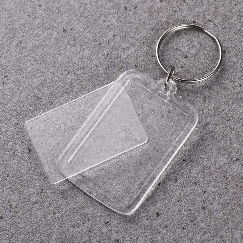 10 Pack Acrylic Blank Acrylic Keychains Inserts For Men And Women
