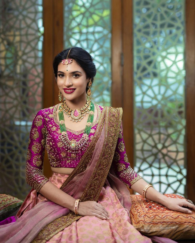 Flipkart lehenga for bride sales