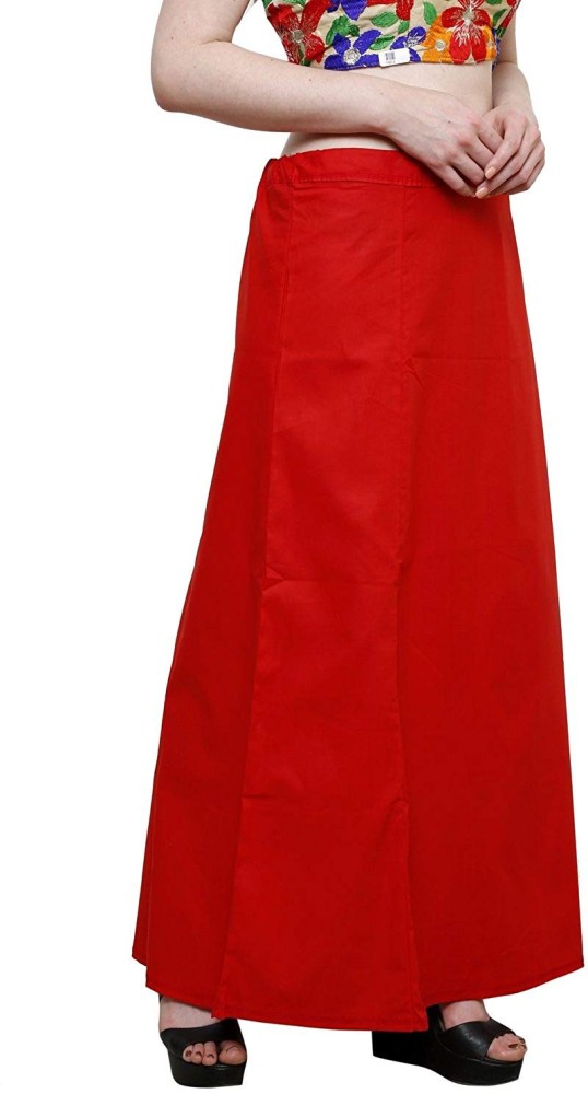 Women Pure Cotton Petticoat Saree Underskirt Free Size Petticoat