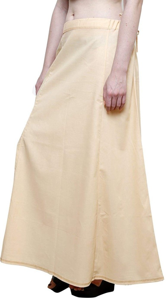  ibaexports Solid Petticoat Underskirt Bollywood Indian Women  Wear Cotton Lining For Sari Beige : Clothing, Shoes & Jewelry
