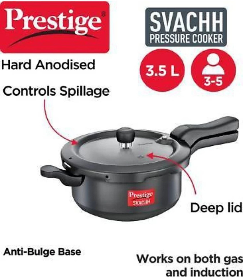 Prestige 3.5 L Outer Lid Induction Bottom Pressure Pan Price in India Buy Prestige 3.5 L Outer Lid Induction Bottom Pressure Pan online at Flipkart