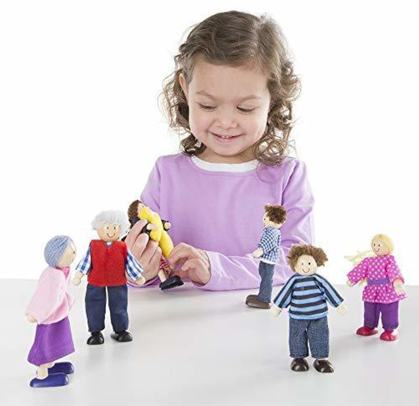 Melissa and doug wooden doll family store