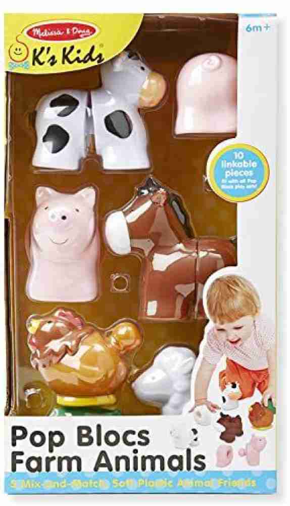 Melissa & doug pop blocs farm shop animals