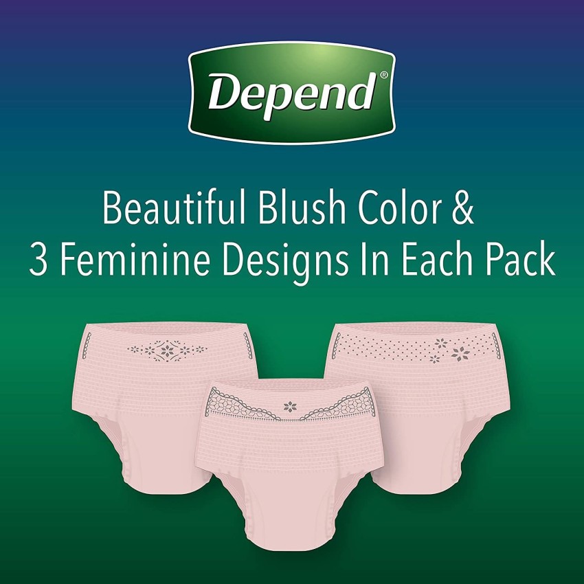 Silhouette Depend Incontinence  Postpartum Underwear for Women Maximum  Absorbency Large  ExtraLarge Pink 20 Count  Walmartcom
