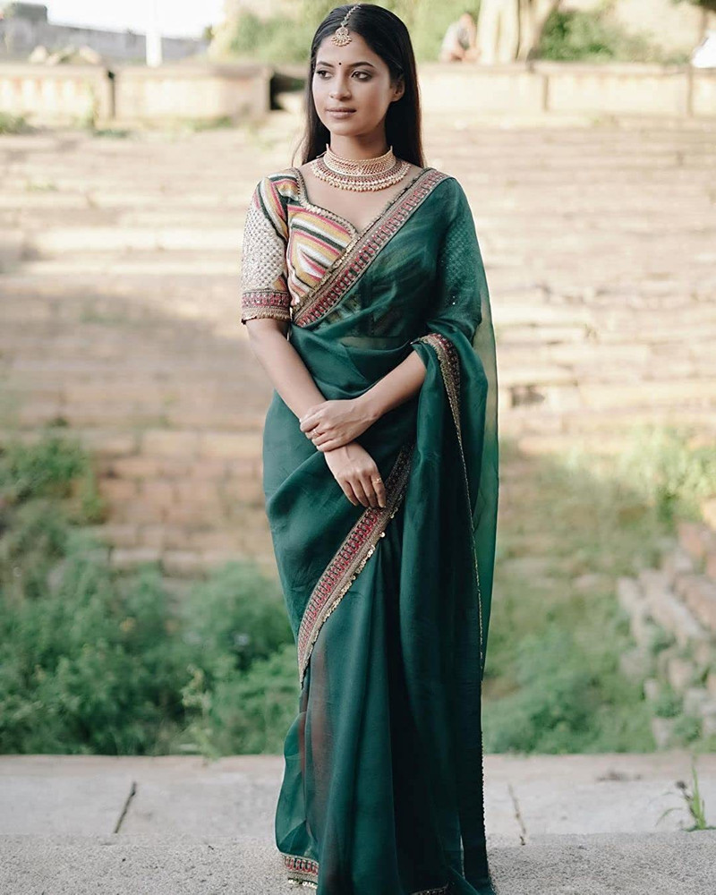 Flipkart organza sarees online