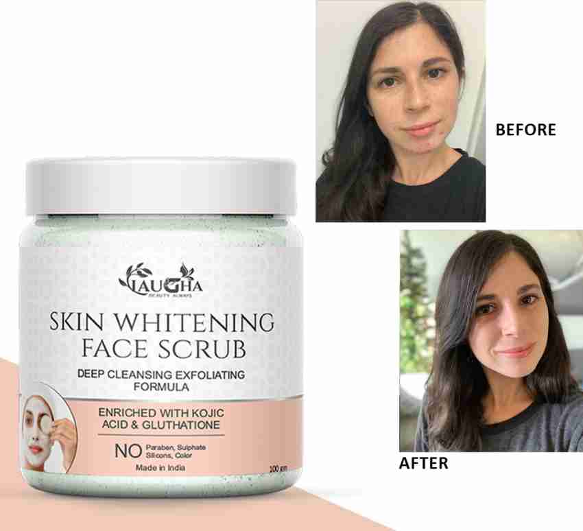 Laugha Skin Whitening Facial Scrub Skin Brightning Deep Cleansing Exfoliating Formula Scrub