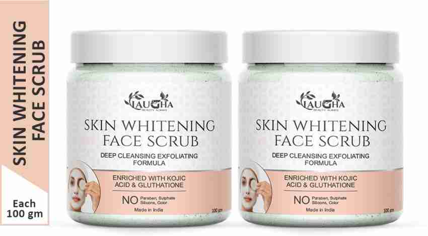 Laugha Skin Whitening Facial Scrub Skin Brightning Deep Cleansing Exfoliating Formula Scrub