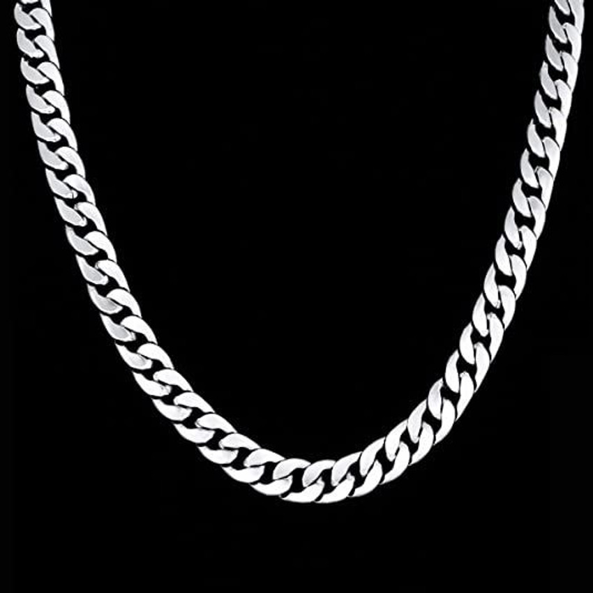 Thick silver shop necklace for mens