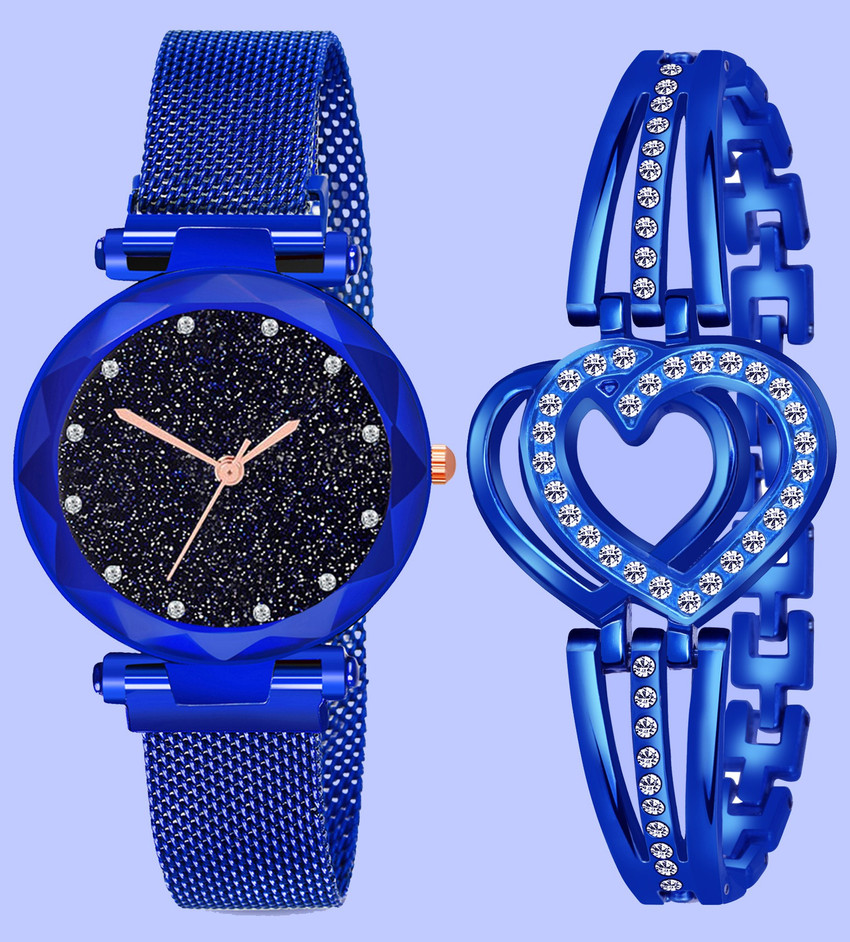 Black Panther Analog Watch For Girls Buy Black Panther Analog Watch For Girls Magnetic Strap Watch With Dil Bracelet Blue Diva Online at Best Prices in India Flipkart