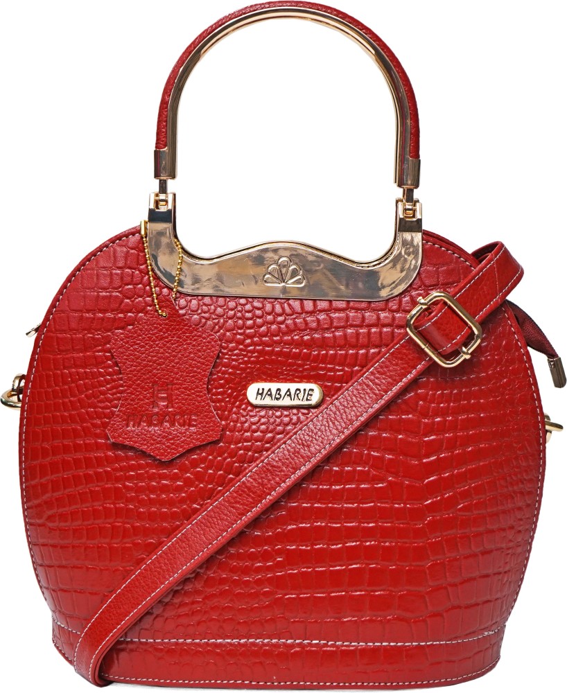 Habarie Red Hand held Bag Designer Women Purse Red Price in