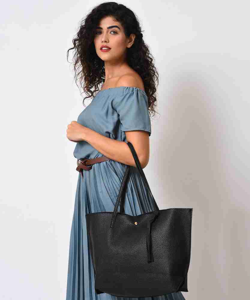 Ladies black tote handbags shop