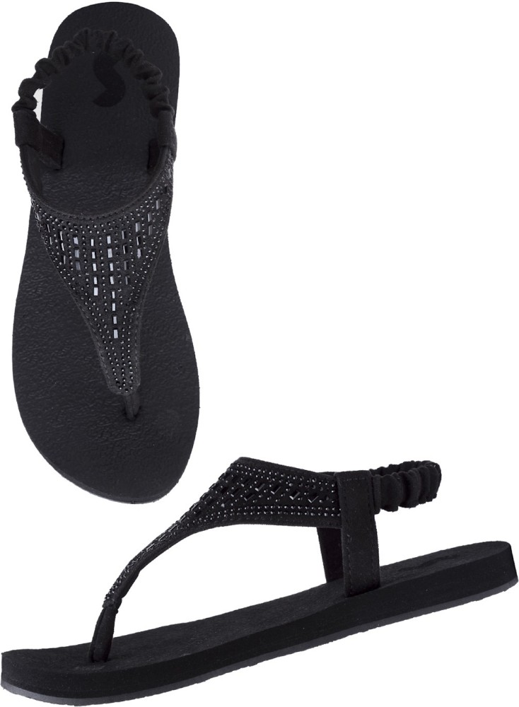 SOLETHREADS REBEL Women Black Sandals - Buy SOLETHREADS REBEL