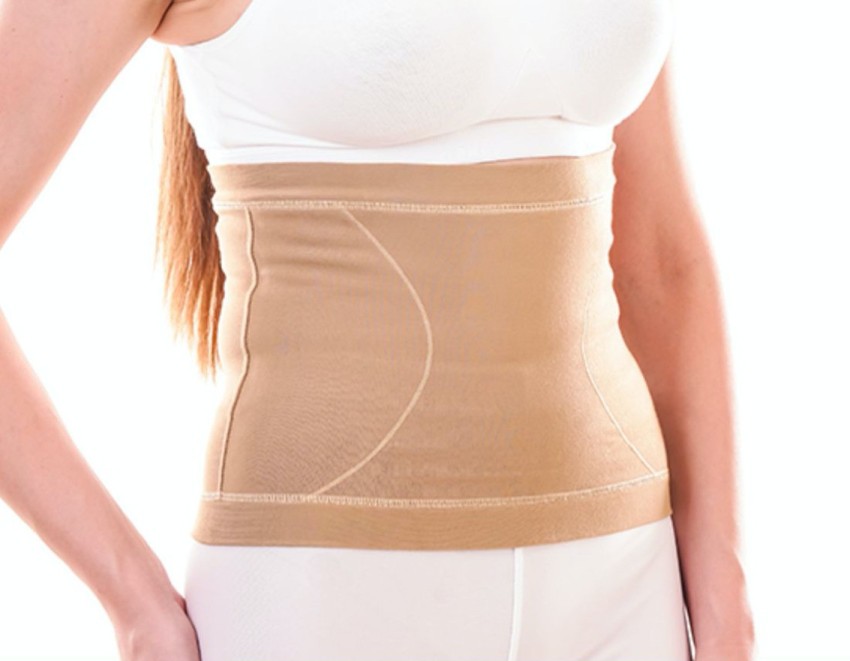 Abdominal Belt after delivery Tummy Reduction Trimmer Belly Slimming Binder  for Women & Men Abdomen Compression Support Grey Hook and Loop closure