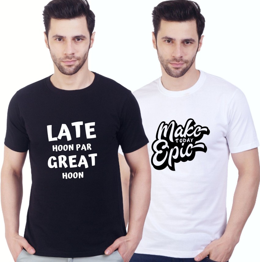 Mens T Shirt Combo - All black 100% Cotton T shirt @ Rs 229