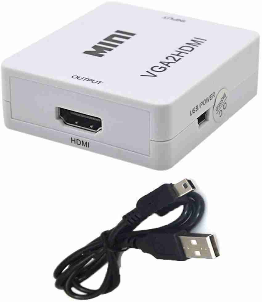 NeroEdge TV out Cable VGA to HDMI Converter Adapter Box With Audio