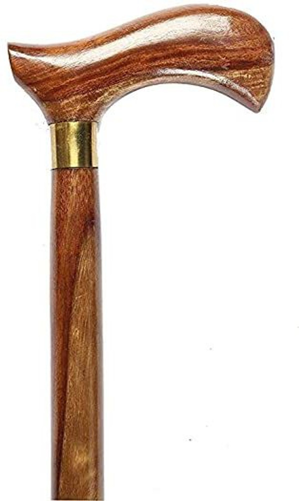 Wooden walking poles top