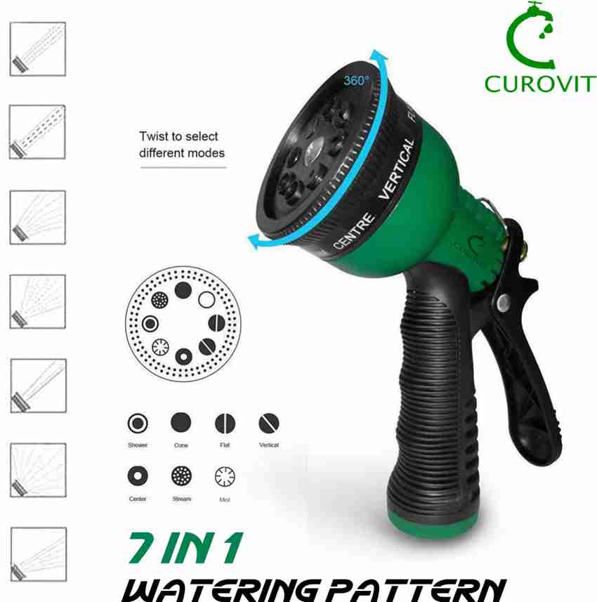 CUROVIT ABS 7 Pattern High Pressure 4 pc Garden Sprayer for Car