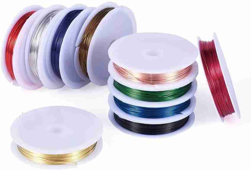 10 Rolls 18~28 Gauge Jewelry Wire 10 Colors Beading Wire for Crafts