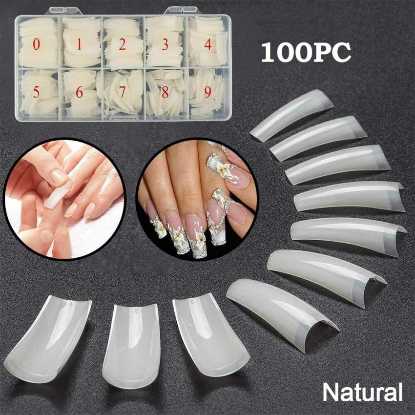 Dropship 500Pcs False Nail Tips C Curve Half Cover French Nails Extra Long  Fake Finger Nails For Nail Art Salons Home DIY 10 Sizes to Sell Online at a  Lower Price | Doba