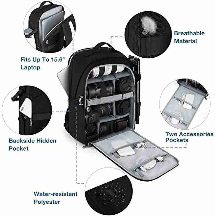 Camera bag that fits 15 inch laptop on sale
