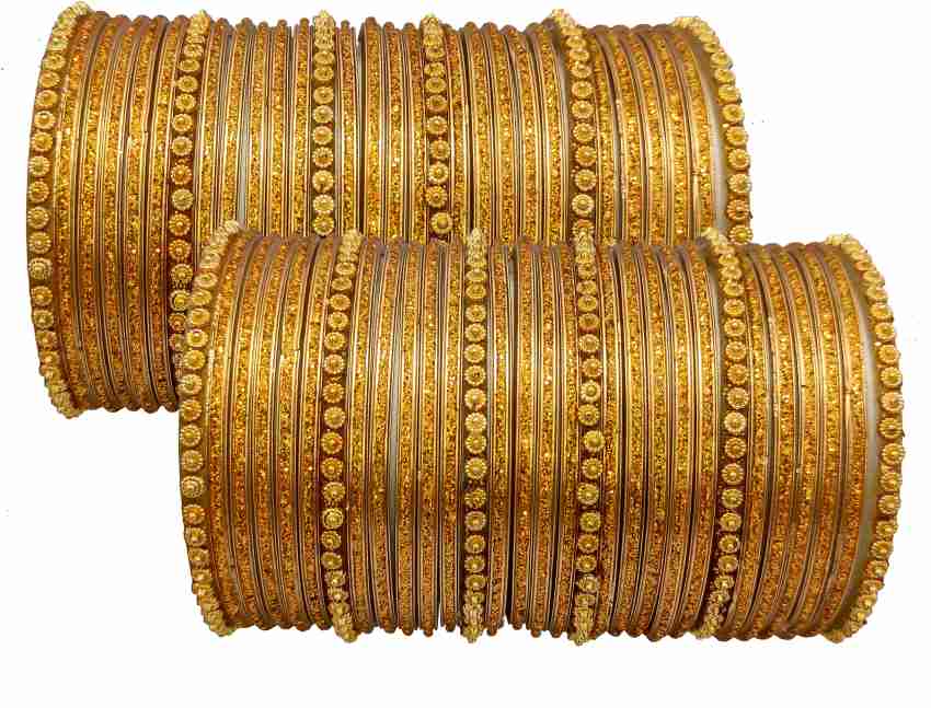 Golden colour deals glass bangles