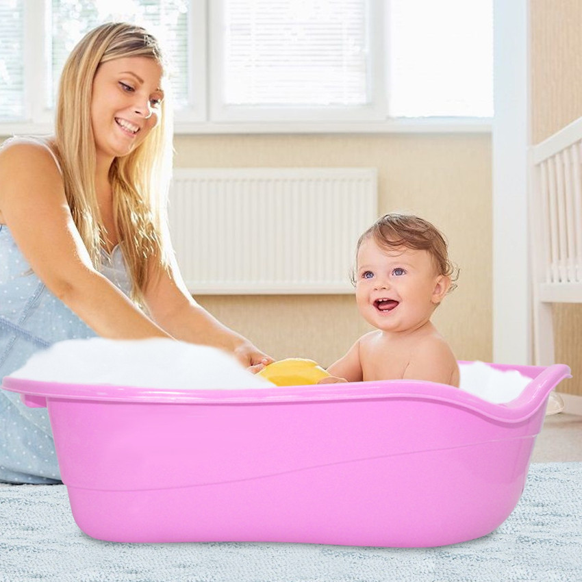 Pink top baby bath