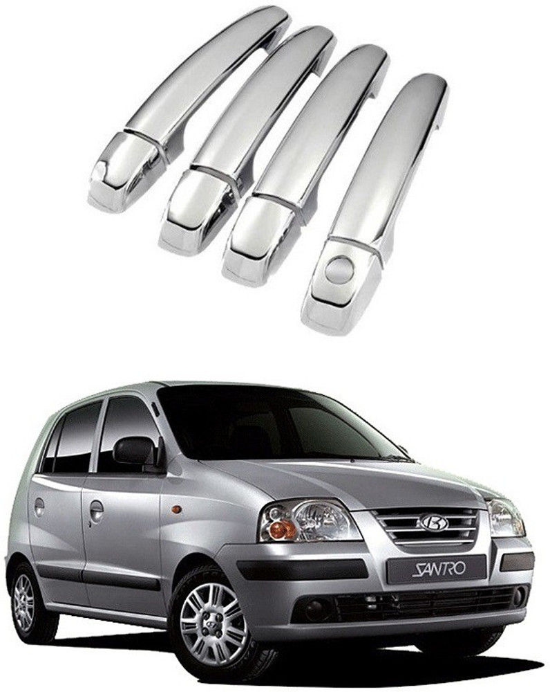 A2D Car Chrome Door Handle Cover Set of 4 for Hyundai Santro
