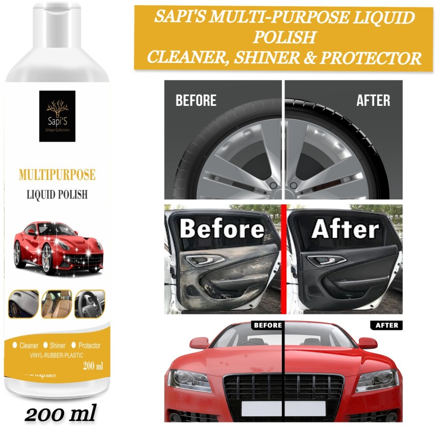 SAPI'S Multipurpose Liquid Polish to Shine Car Dressing Spray, 200