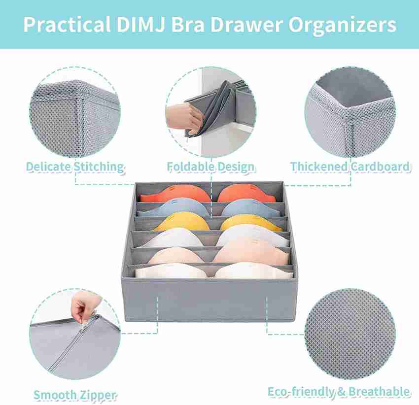 Underwear Drawer Organizer, 3 Pack Foldable Non-Woven Closet