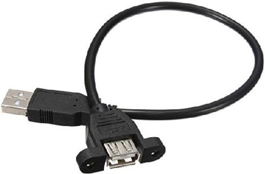 3ft (0.9m) Panel-Mount USB 2.0 A Female to B Male Cable