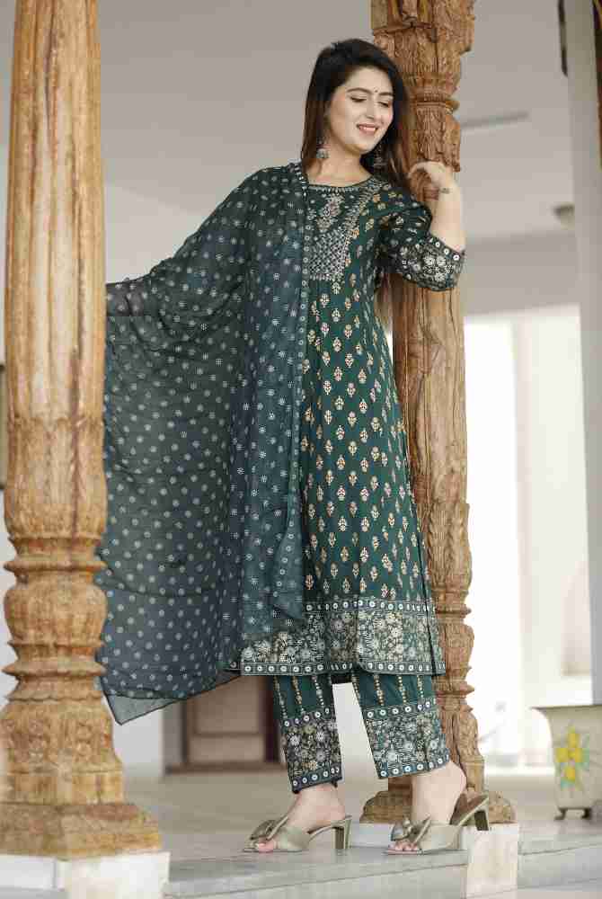 Radhe Fashion Women Kurta Pant Dupatta Set - Buy Radhe Fashion Women Kurta  Pant Dupatta Set Online at Best Prices in India