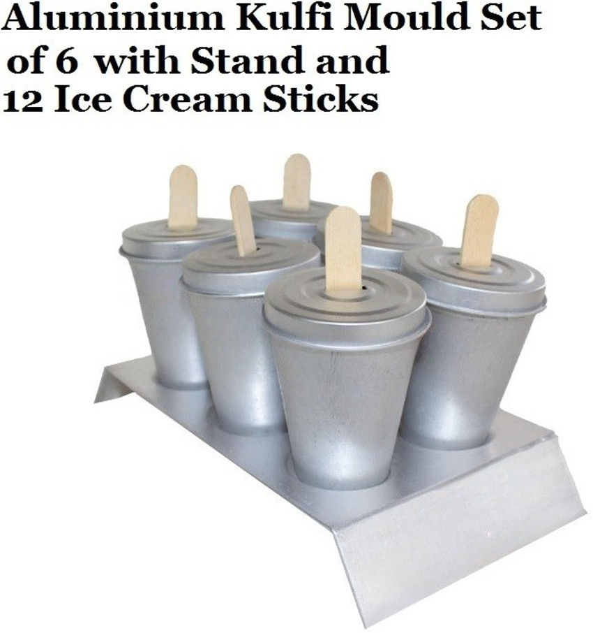 Bakers cutlery Aluminium Ice Cream Kulfi Stand with 6 Mould