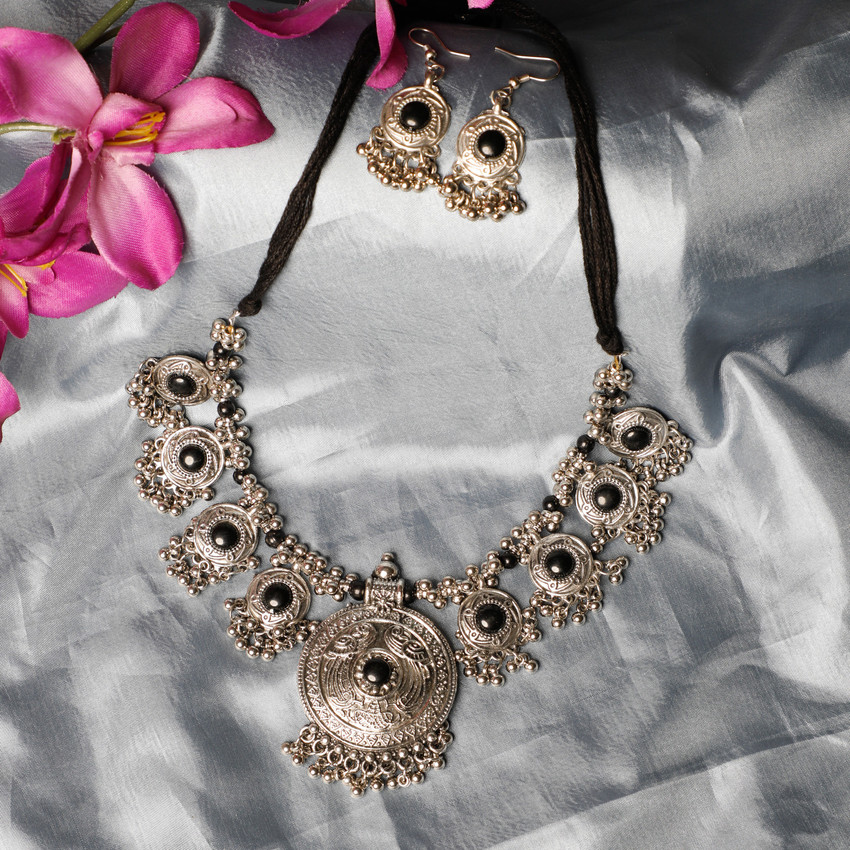 Pure silver sale oxidised jewellery