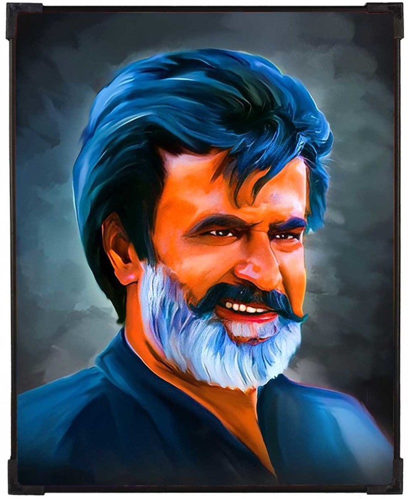 FURNATO | Rajinikanth Painting & Poster with UV Coated MDF Frame ...